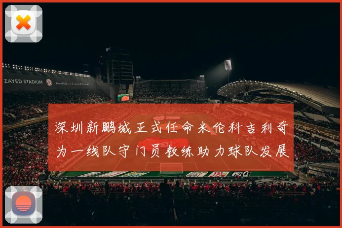 深圳新鹏城正式任命米伦科吉利奇为一线队守门员教练助力球队发展